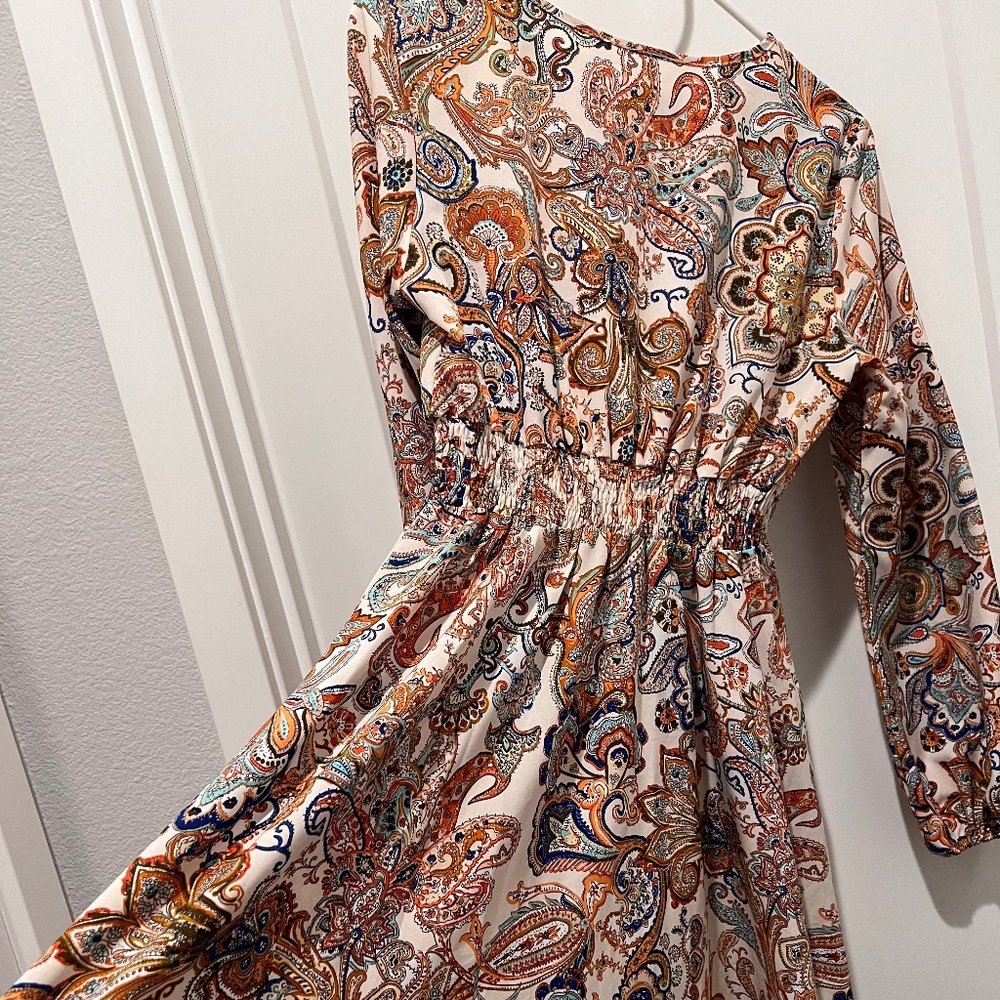 Southwestern silky, lightweight dress